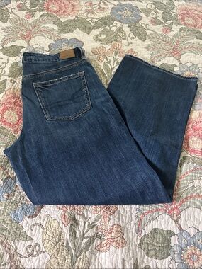 American Eagle Outfitters Dark Blue Wide Leg Jeans